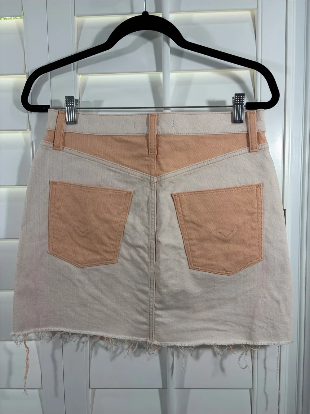 Hudson Jeans Peachy Colorblock Denim Skirt (29) - Picture 3 of 9